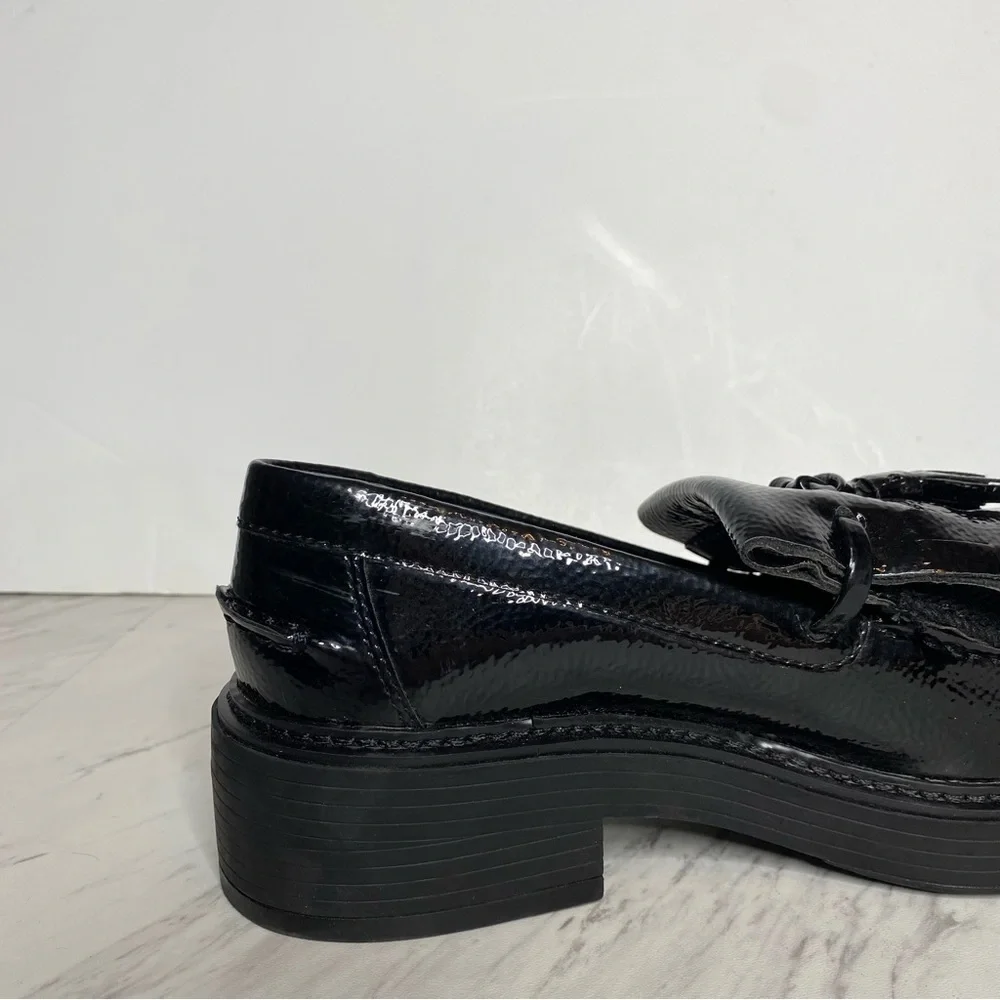Franco Sarto Kili Black Patent Platform Loafer 6M